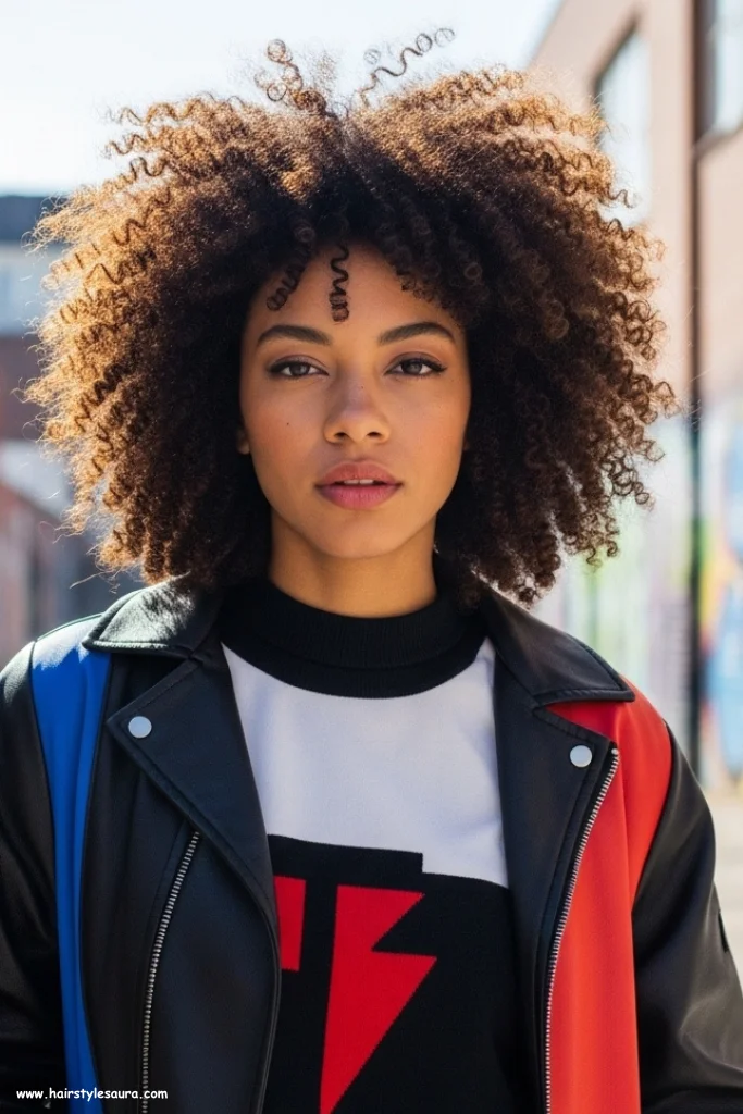 Voluminous Afro-Inspired Curls