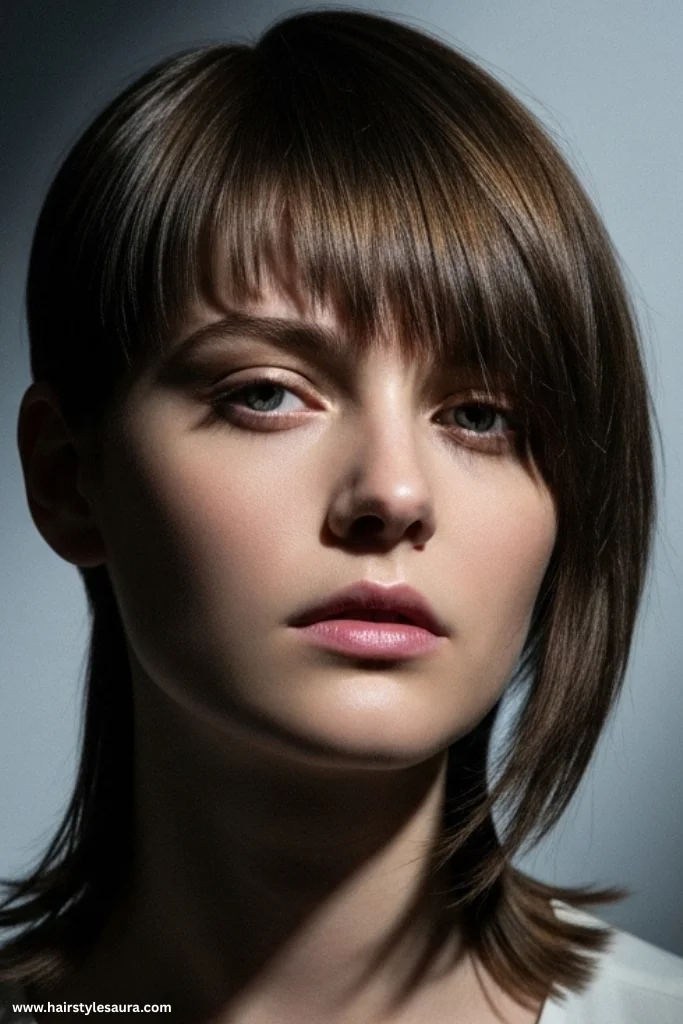 12 Stunning Shaggy Wolf Cut with Bangs Ideas for a Bold New Look 13 Wolf Cut with Asymmetrical Bangs