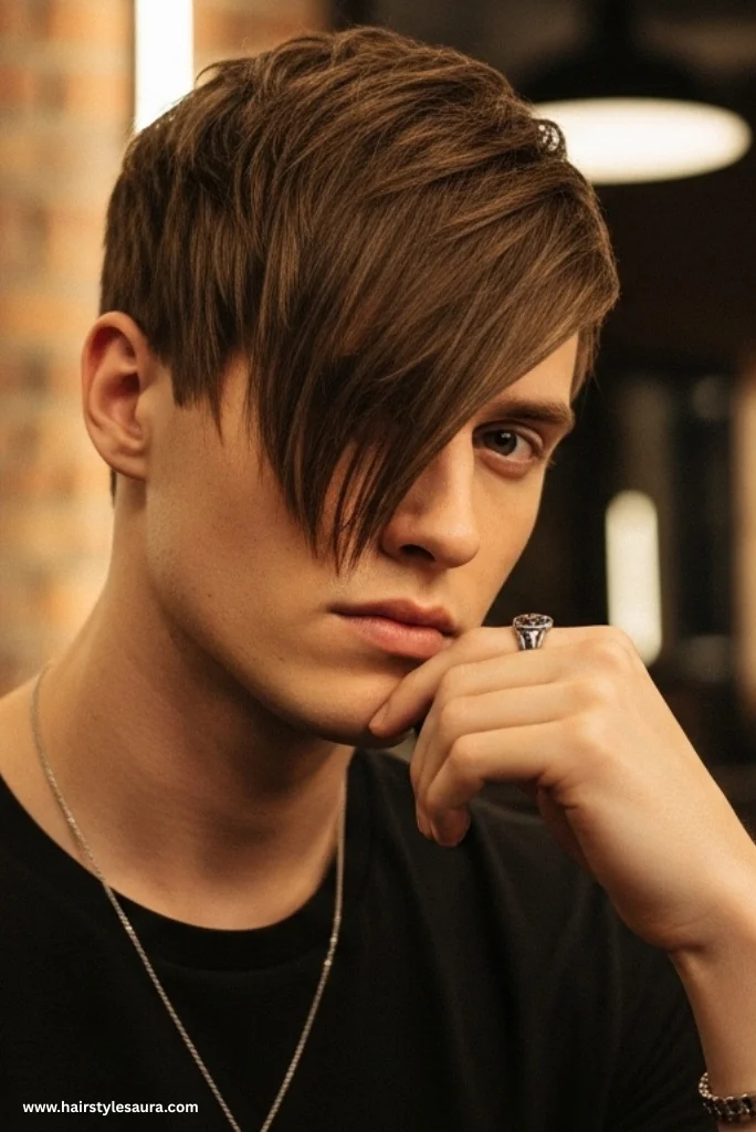 12 Bang Hairstyles Short Hair for Men That Redefine Style 3 Angular Bangs