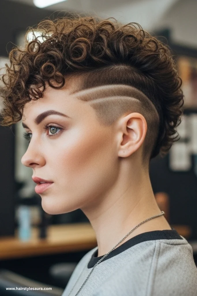13 Stunning Curly Pixie Cuts 3C Ideas That Will Inspire Your Next Look 3 Curly Pixie with Shaved Design