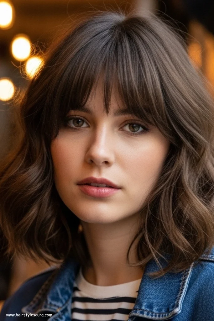 12 Shag Cuts for Wavy Hair Ideas That Look Effortlessly Chic 3 Curtain Bangs with Wavy Shag