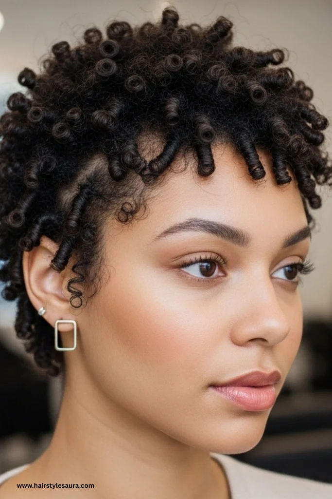 13 Bold and Beautiful curly pixie cuts 4c hair You Need to Try 3 Defined 4C Pixie with Finger Coils