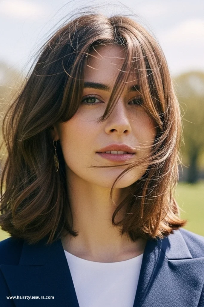 13 Soft Layered Haircut Ideas That Will Give You Effortless Beauty 3 Mid-Length Layers with Face-Framing Pieces