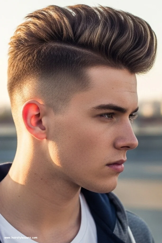 Quiff with Taper Fade