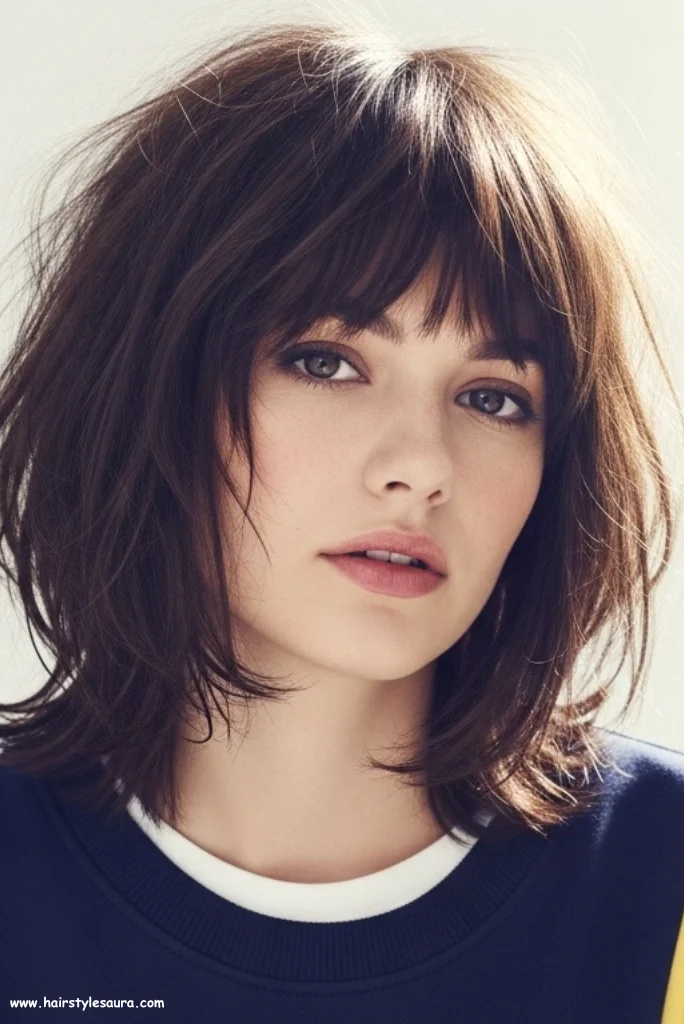 12 Stunning Mid Length Layered Haircuts Ideas for a Fresh New Look 3 Shaggy Lob