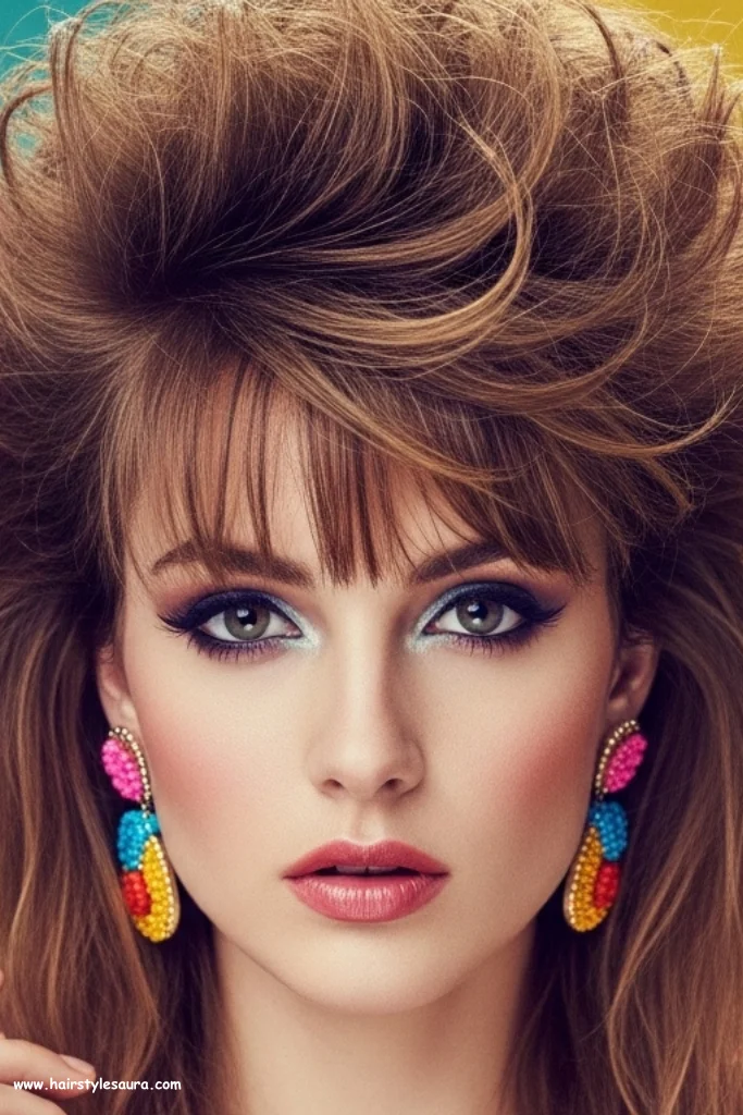 10 Bold and Beautiful 80s Hairstyles Women Are Loving Again 3 Teased Bangs
