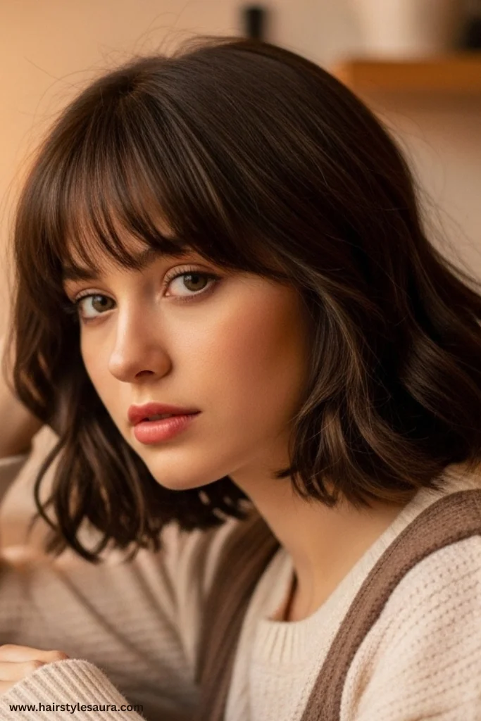 10 Chic Korean Wolf Cut Ideas for Medium Hair You’ll Want to Try ASAP 3 Wolf Cut with Soft Curtain Bangs