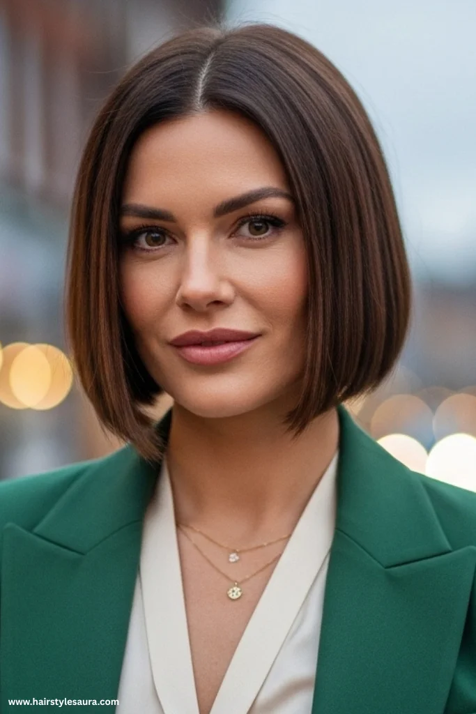 10 Stunning Oval Face Hairstyles for Women Ideas That You’ll Love 4 Blunt Chin-Length Bob