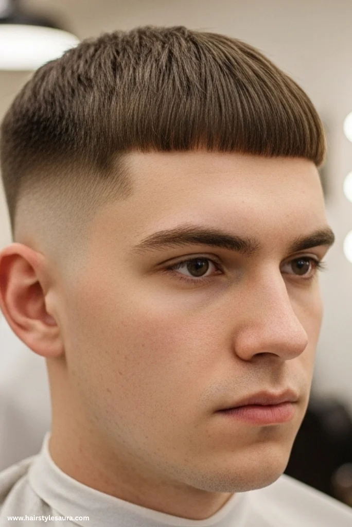 12 Bang Hairstyles Short Hair for Men That Redefine Style 4 Caesar Cut with Bangs