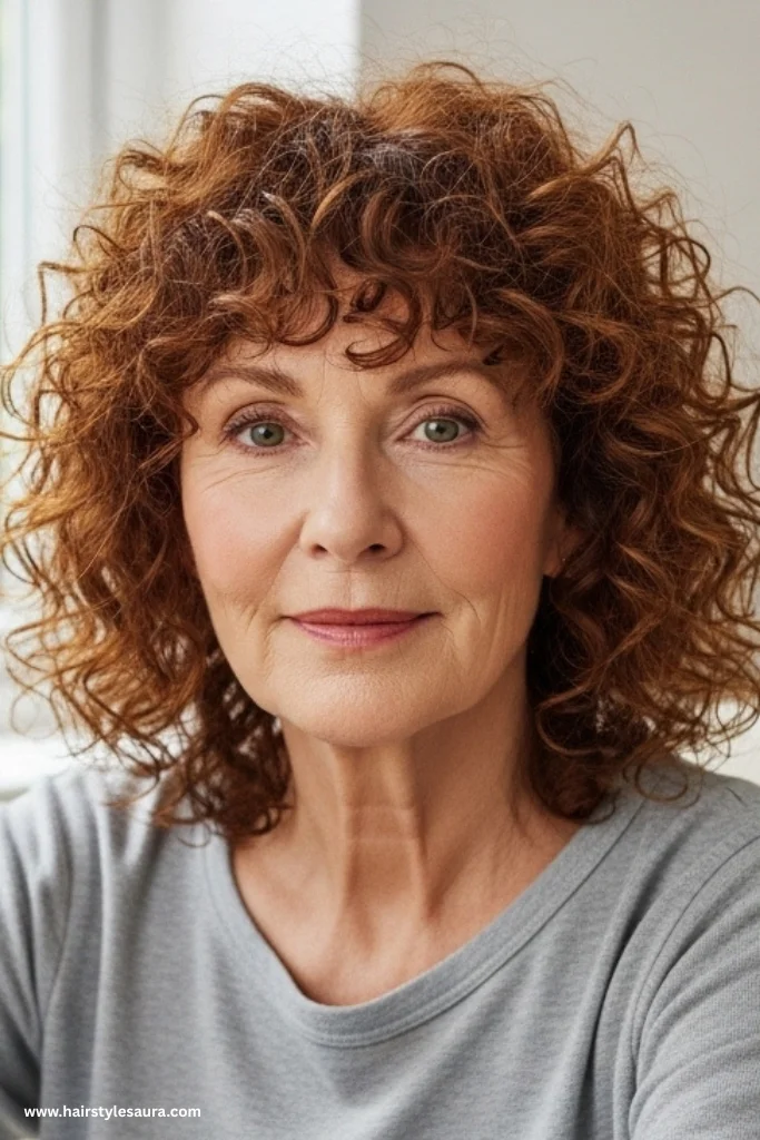 12 Youthful Shag Cuts for Older Women Ideas That Radiate Confidence 4 Curly Shag for Natural Texture