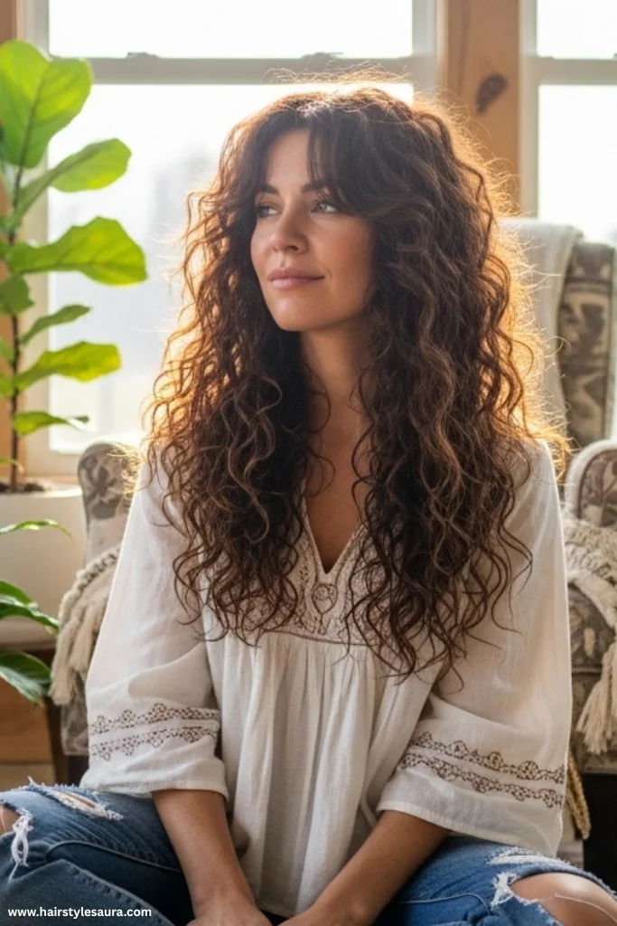 14 Stunning Butterfly Cut Ideas for Curly Hair That You’ll Love 4 Long Butterfly Layers for Loose Curls