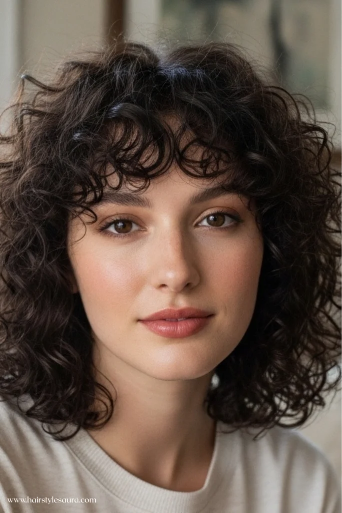 10 Gorgeous Shag Cuts Ideas for Curly Hair You’ll Want to Try Today 4 Shoulder-Length Shag with Defined Layers