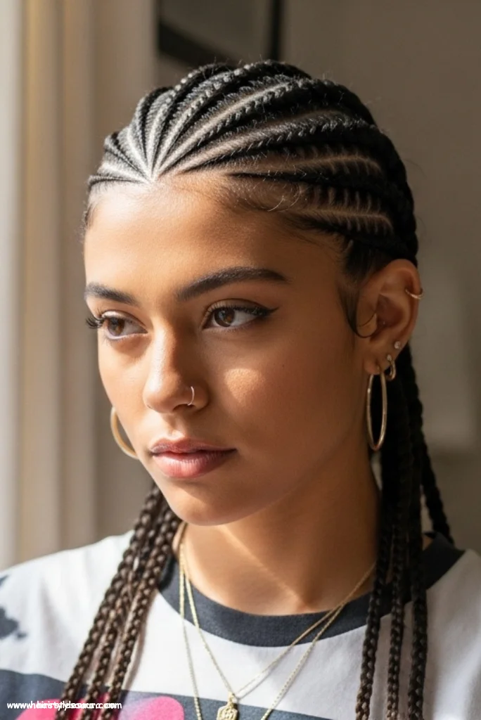 10 Best 90s Braid Hairstyles Ideas That Are Still Trendy Today 4 Zigzag Part Braids