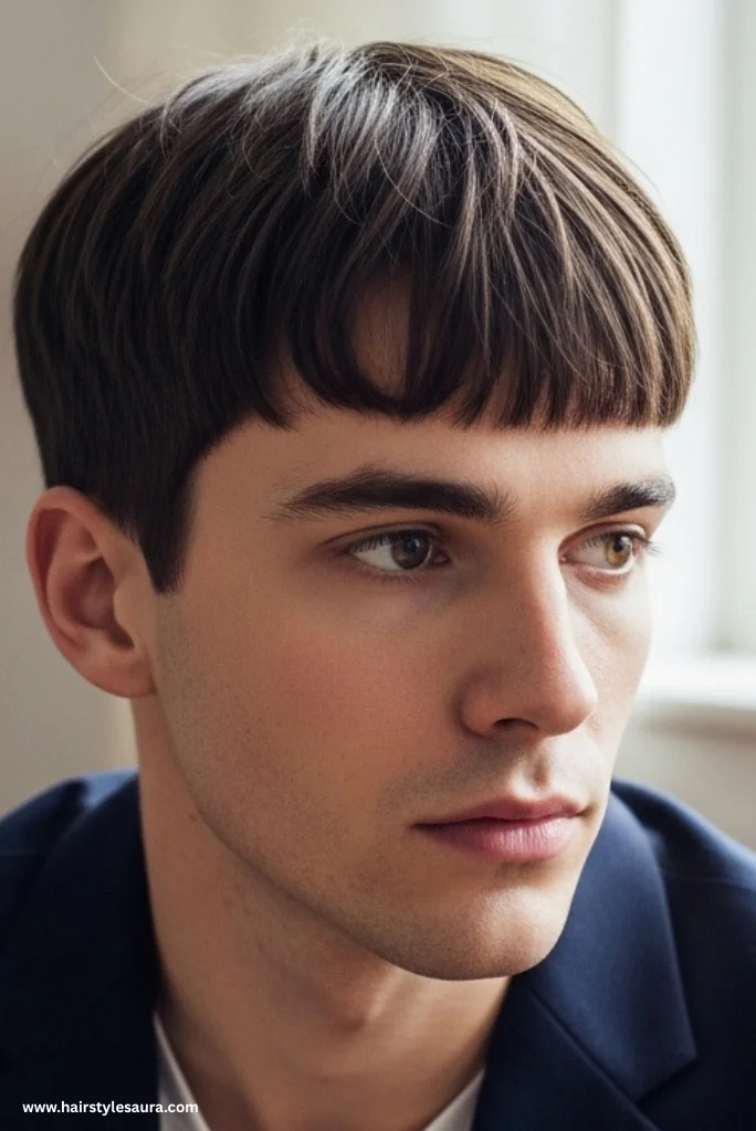 12 Bang Hairstyles Short Hair for Men That Redefine Style 5 French Crop Bangs