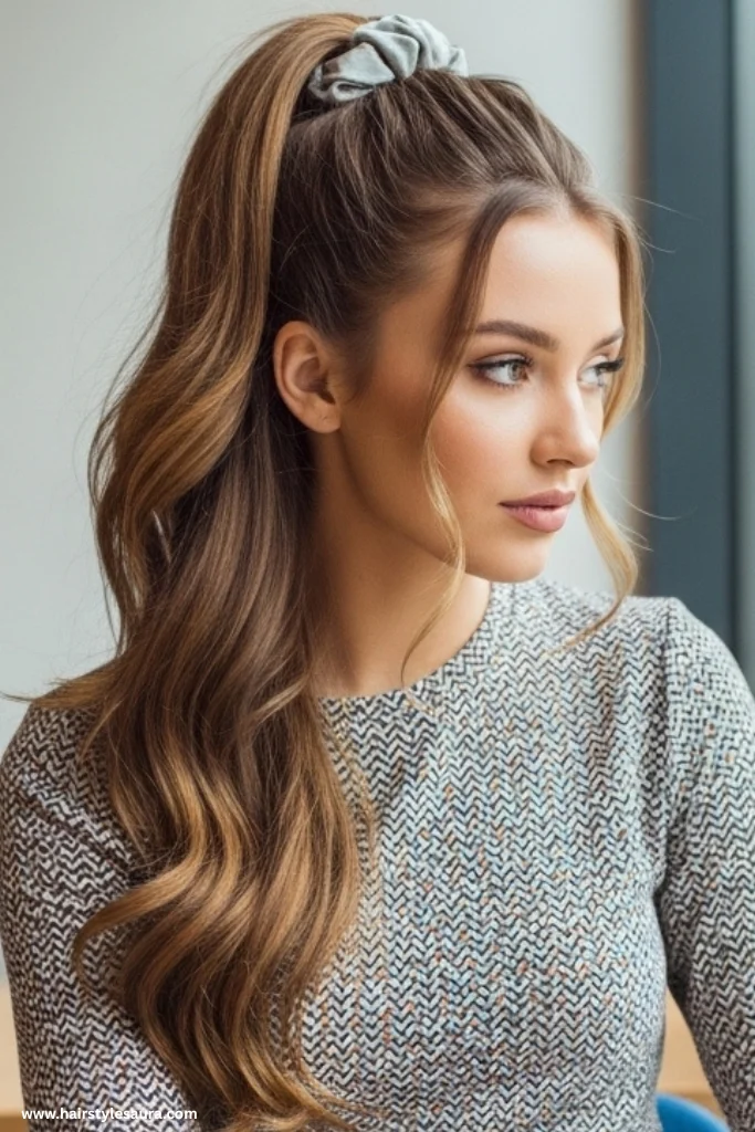 12 Iconic 90s Hairstyles for Long Hair Ideas That Still Slay 5 High Half-Up Ponytail
