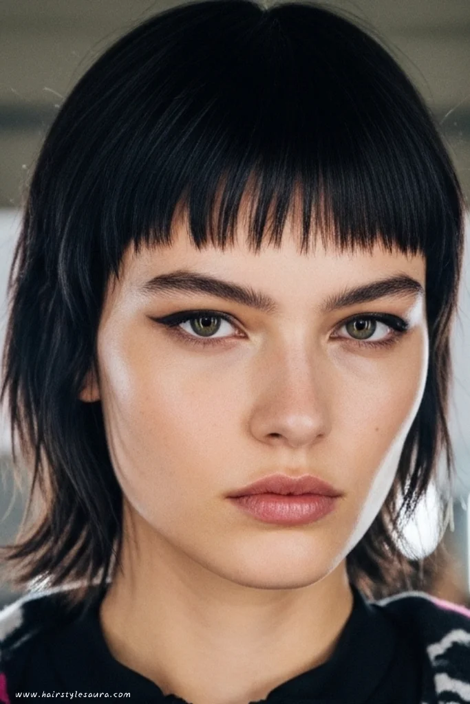 12 Gorgeous Korean Wolf Cut with Bangs Ideas Every Woman Should Try 5 Korean Wolf Cut with Micro Bangs