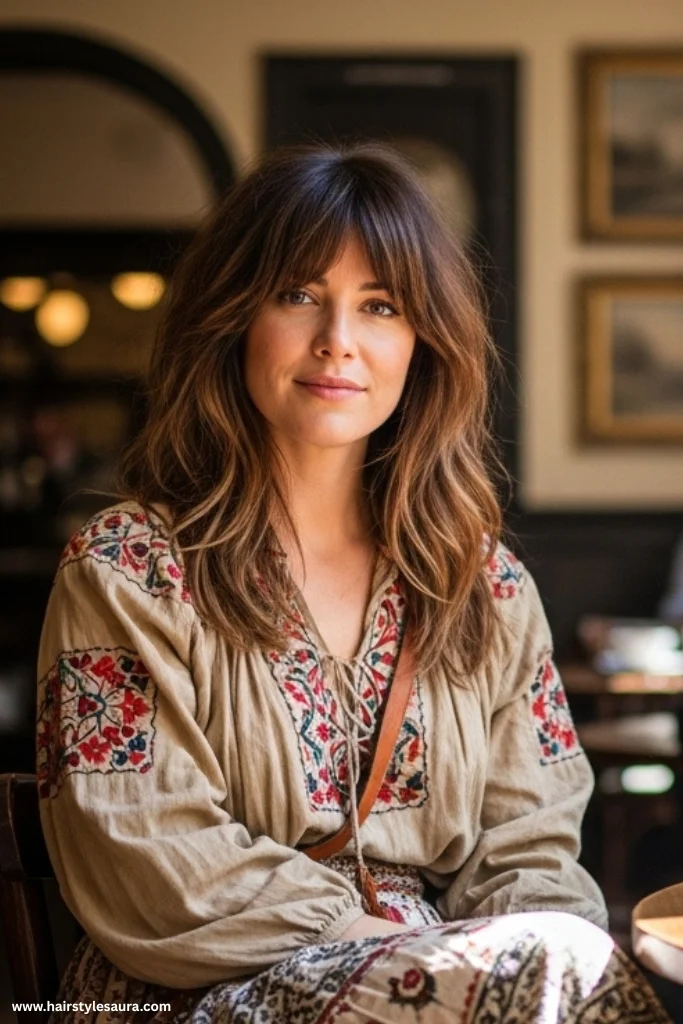 10 Stunning Oval Face Hairstyles for Women Ideas That You’ll Love 5 Layered Shag with Bangs