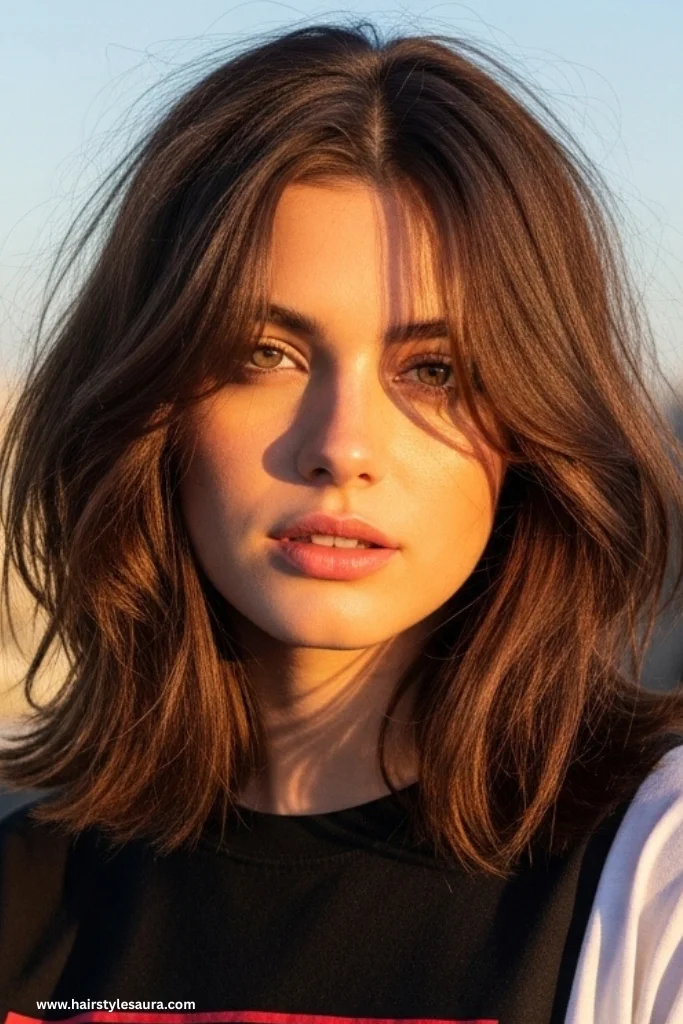 12 Stylish Shag Cuts for Straight Hair Ideas Every Woman Should Try 5 Medium-Length Shag with Face-Framing Pieces