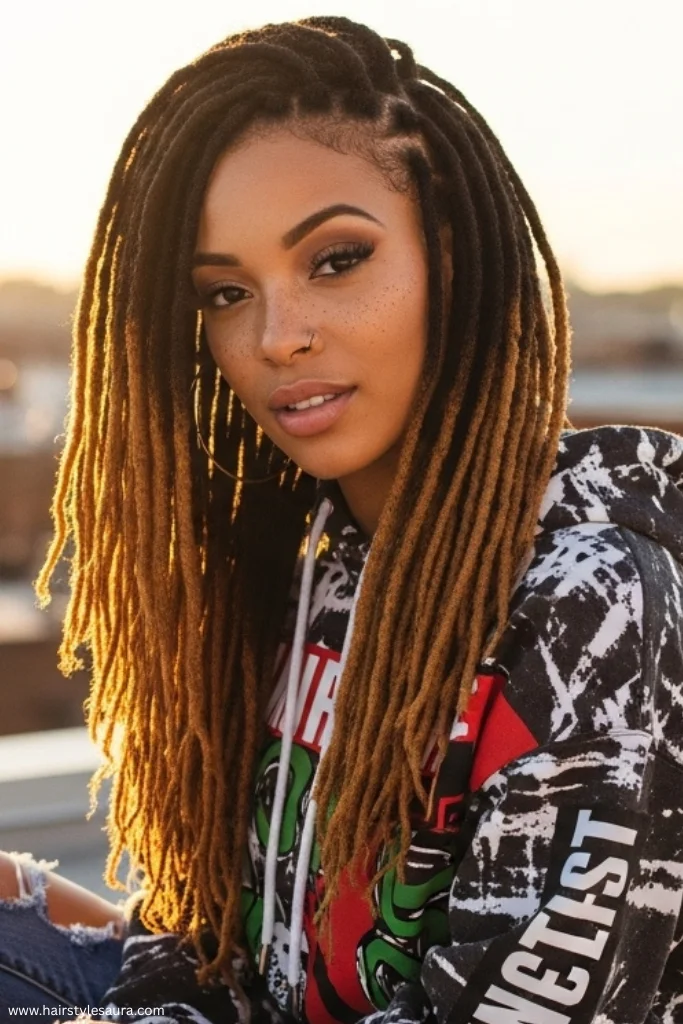 12 Stunning Butterfly Locs Crochet Hair Styles You’ll Want to Try Now 5 Ombre-Toned Locs