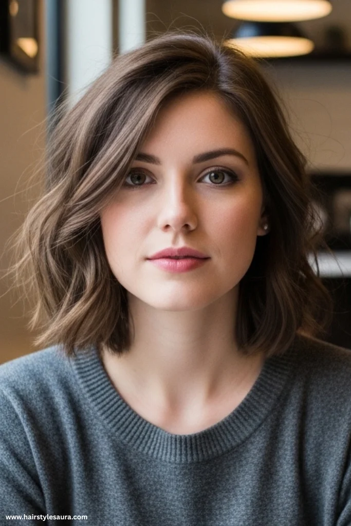 13 Feather Layered Haircuts Ideas for Women 5 Shoulder-Length Feather Cut with Flipped Ends