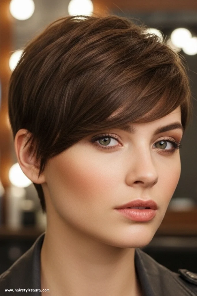 12 Ear Length Haircuts for Women Ideas That Turn Heads 3 Pixie with Side-Swept Bangs