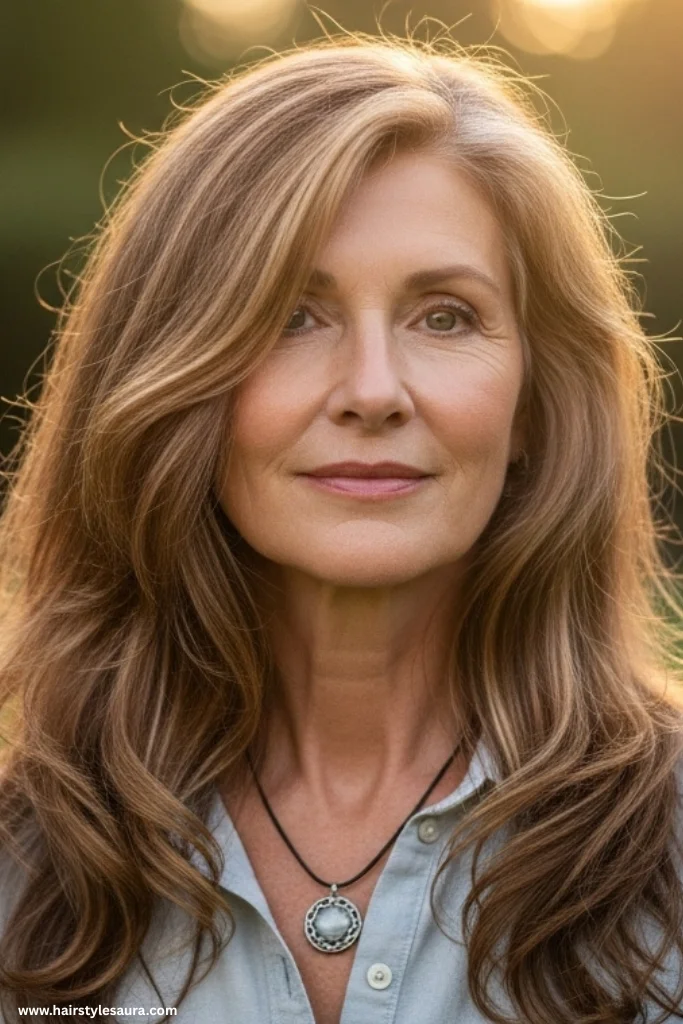 12 Stunning Layered Haircut Ideas for Women Over 50 6 Long Layers with Side Part