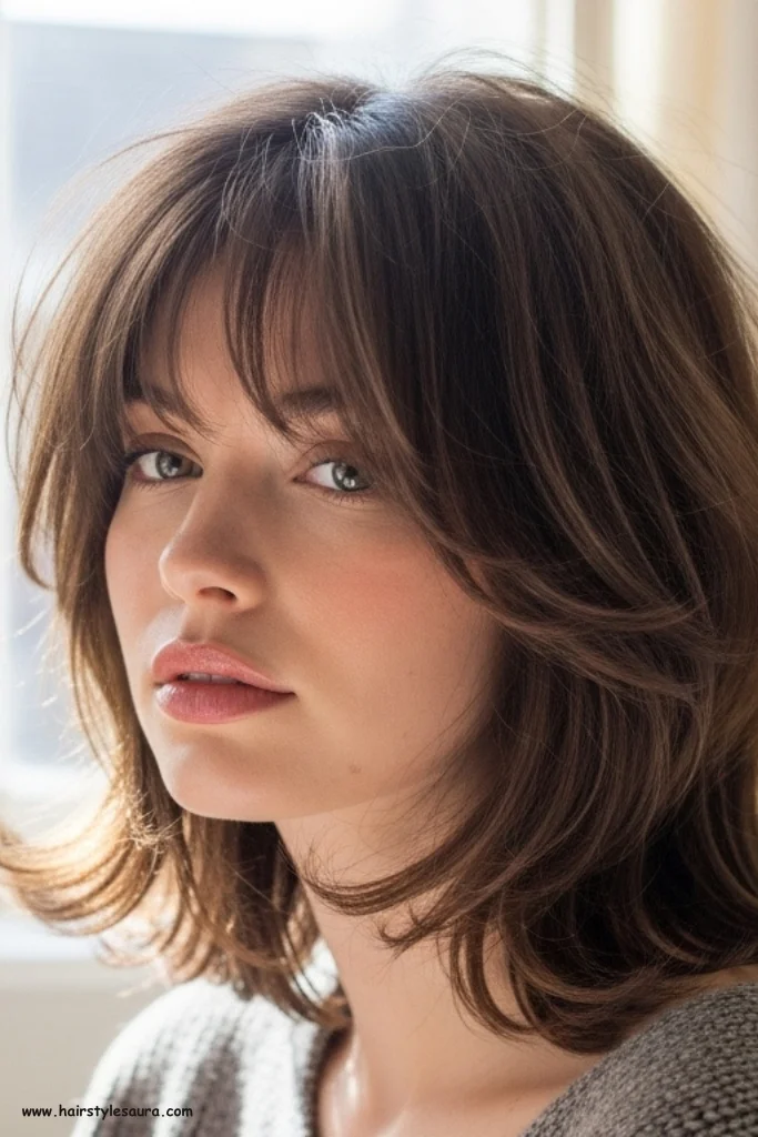 10 Gorgeous Shaggy Lob for Thick Hair Styles That Add Volume Without Bulk 6 Soft Shaggy Lob with Rounded Layers