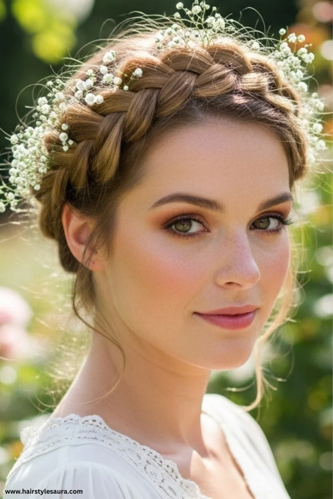12 Flirtatious Valentines Hairstyles Ideas to Make Hearts Skip a Beat 7 Braided Crown