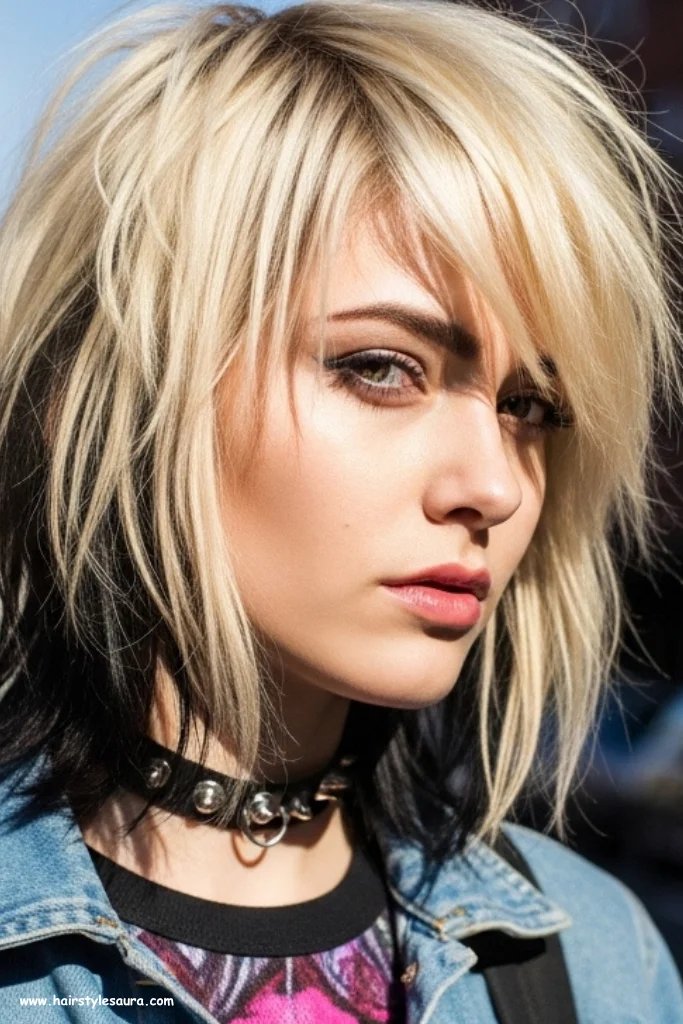 10 Stunning Butterfly Wolf Cut Ideas Women Are Loving Right Now 7 Butterfly Wolf Cut with Bold Highlights