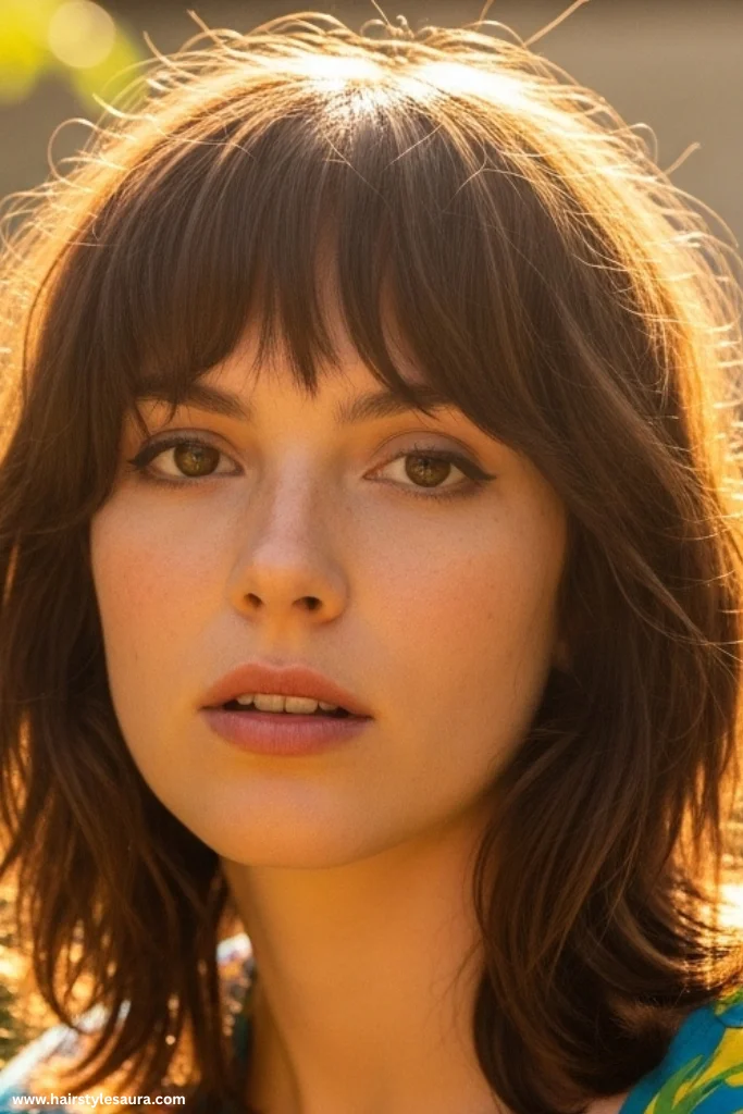 12 Stunning Shaggy Wolf Cut with Bangs Ideas for a Bold New Look 7 Curly Shaggy Wolf Cut with Bangs