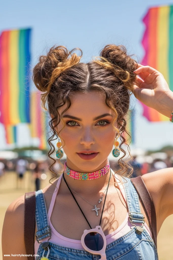 Half-Up Space Buns