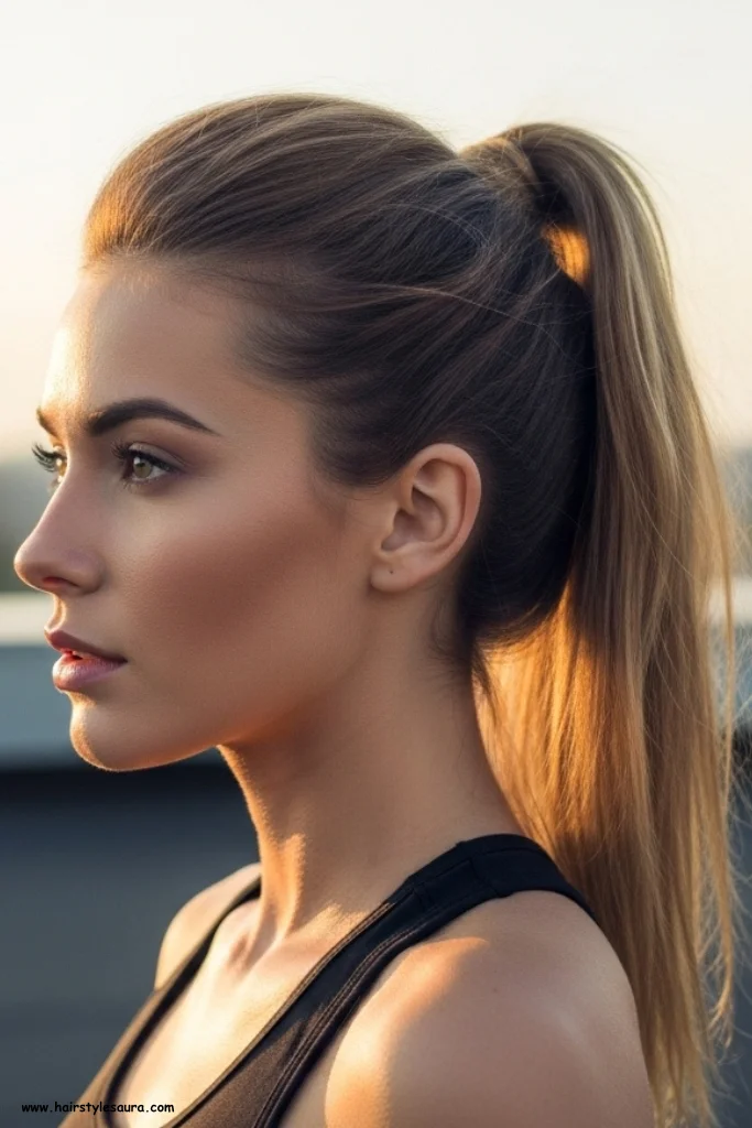 Top 13 Long Oval Face Hairstyles Ideas for All Hair Types 7 High Ponytail with Volume