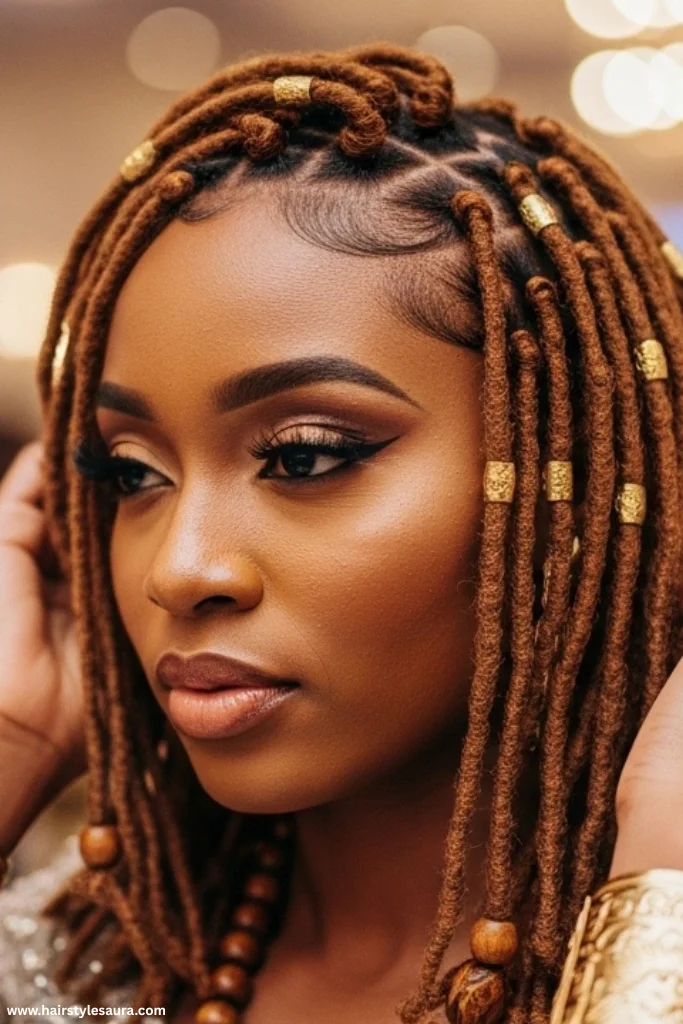 12 Stunning Butterfly Locs Crochet Hair Styles You’ll Want to Try Now 7 Medium-Length Locs with Beads