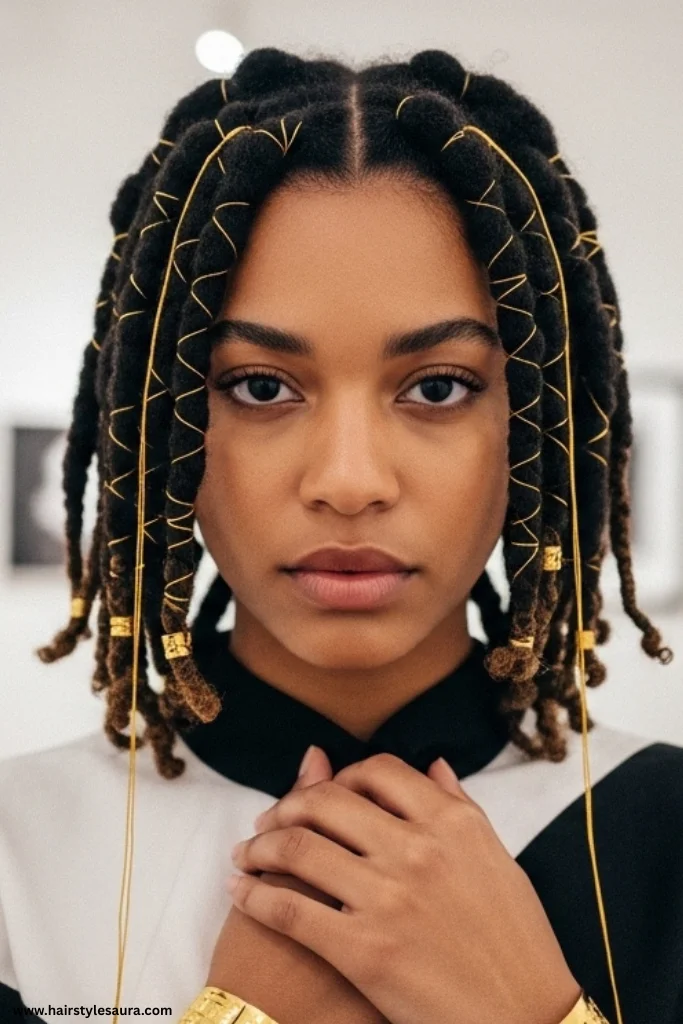 10 Stunning 2 Strand Twist Loc Styles Ideas for Women 7 Micro Twists with Accessories