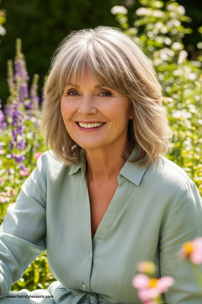 12 Youthful Shag Cuts for Older Women Ideas That Radiate Confidence 7 Shoulder-Length Shag with Face-Framing Layers