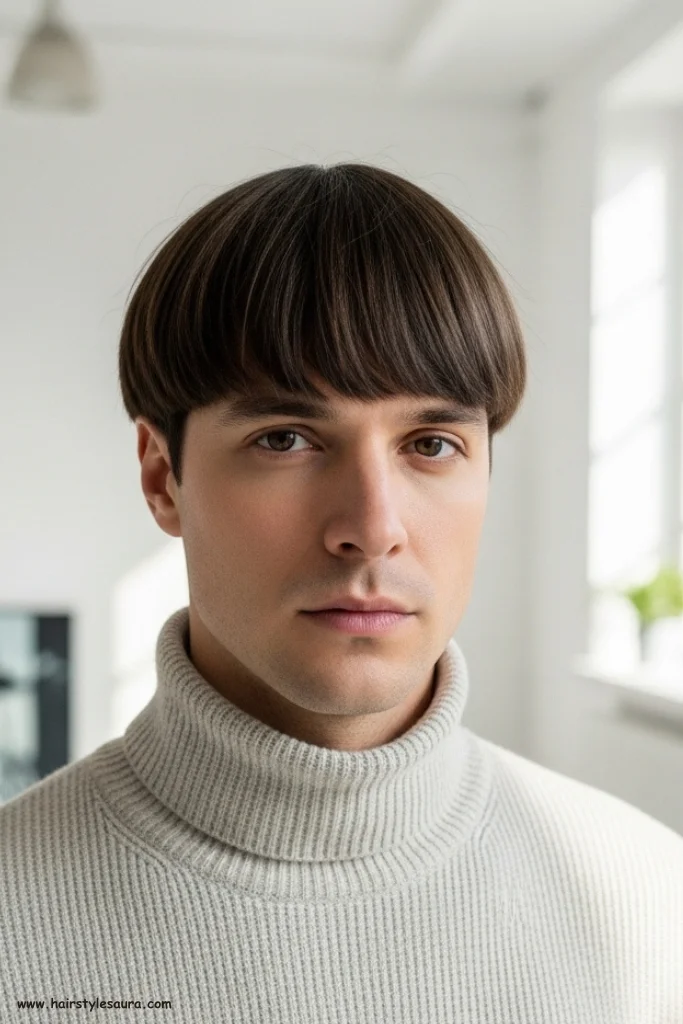 10 Stylish Ear Length Haircuts for Boys Ideas That Totally Rock 7 Straight Bowl Cut