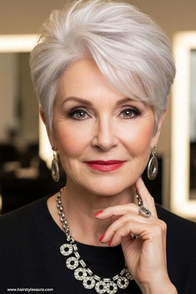 10 Stunning Hairstyles for Women Over 50 with Fine Hair 7 Tapered Cut with Volume