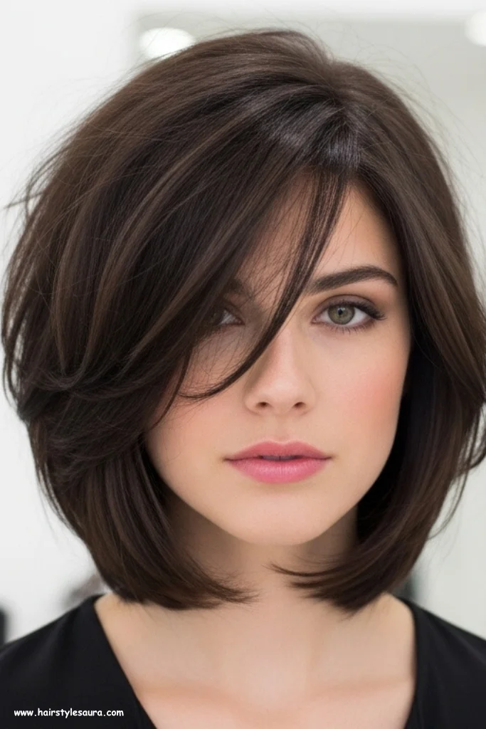 10 Gorgeous Shaggy Lob for Thick Hair Styles That Add Volume Without Bulk 8 Angled Shaggy Lob for Extra Volume