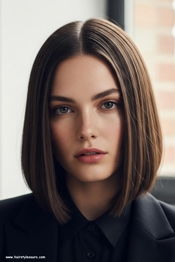 13 Gorgeous Layered Haircut for Fine Hair Ideas Women Love 8 Blunt Lob with Hidden Layers