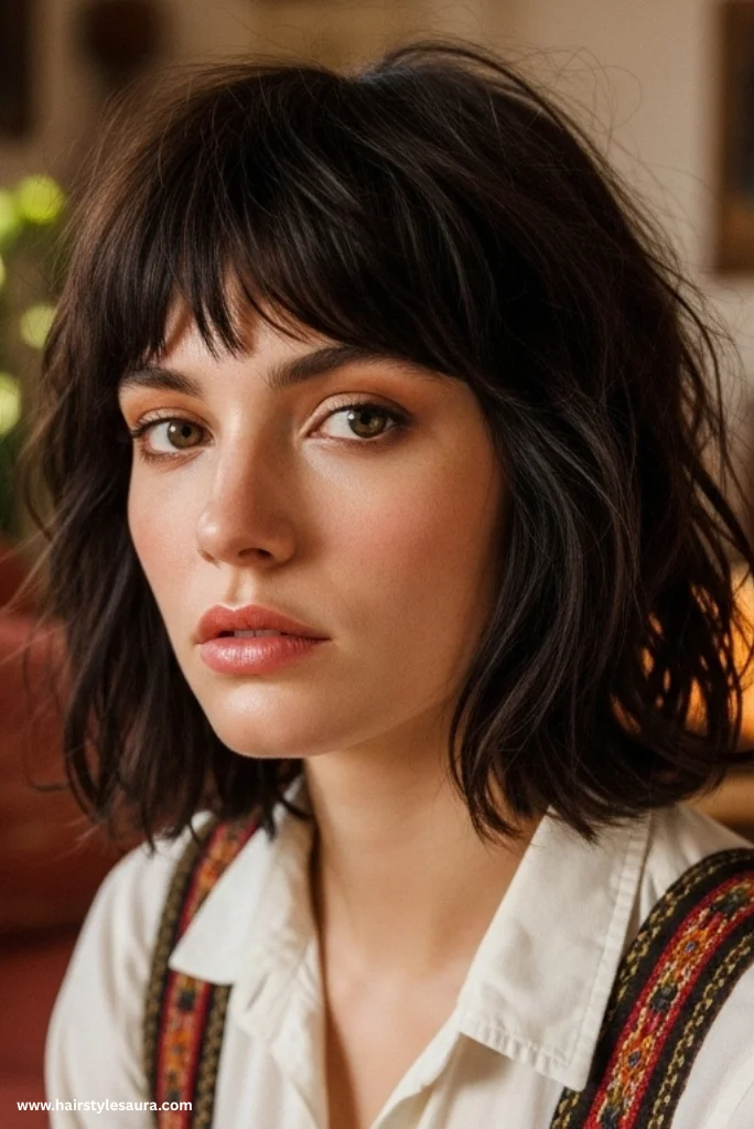 13 Unique Ear Length Haircuts Ideas for Modern Women 8 Choppy Ear-Length Shag