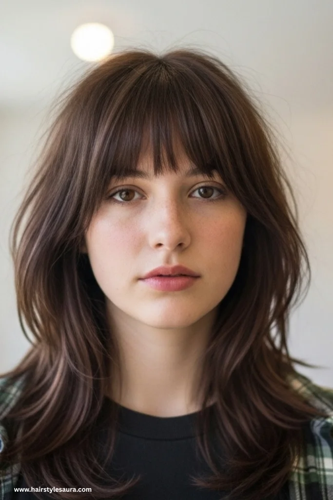 10 Trendy Layered Octopus Cut Ideas That Blend Volume and Edge 8 Layered Octopus Cut with Feathered Bangs