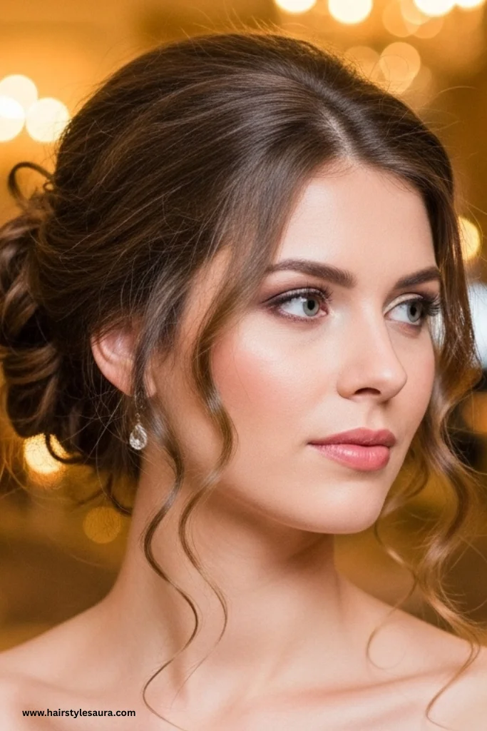 12 Timeless 90s Hairstyles for Women That Are Making a Major Comeback 8 Messy Updo with Tendrils