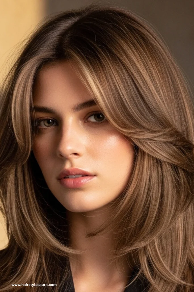 12 Trendy Shag Cut Ideas for Long Hair That Add Volume and Vibes 8 Shag Cut with Subtle Balayage