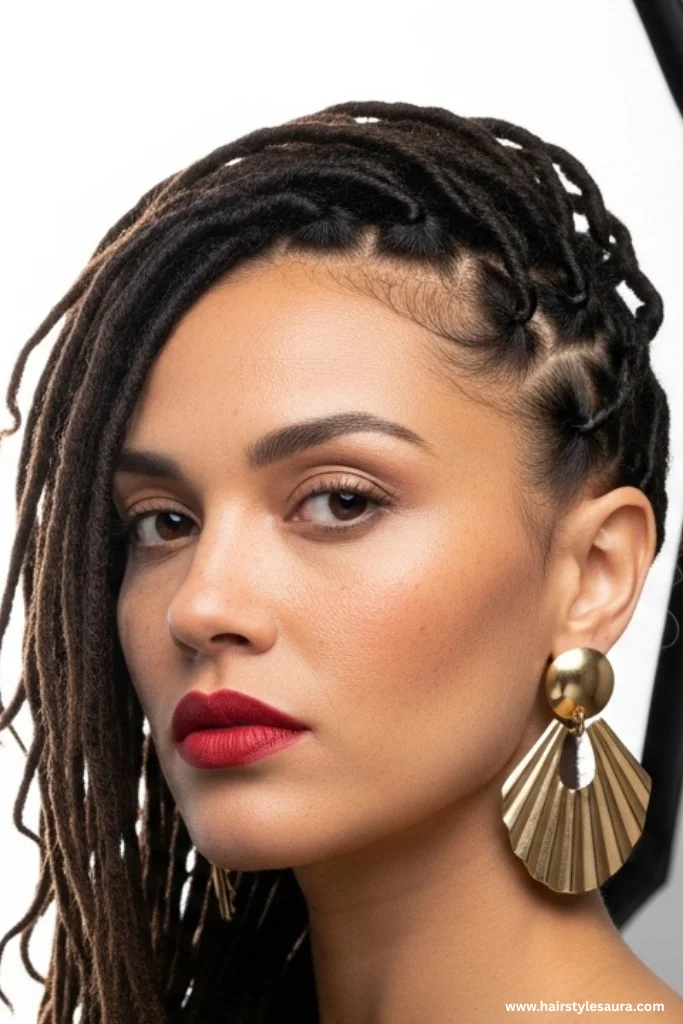 12 Stunning Butterfly Locs Crochet Hair Styles You’ll Want to Try Now 8 Side Swept Locs