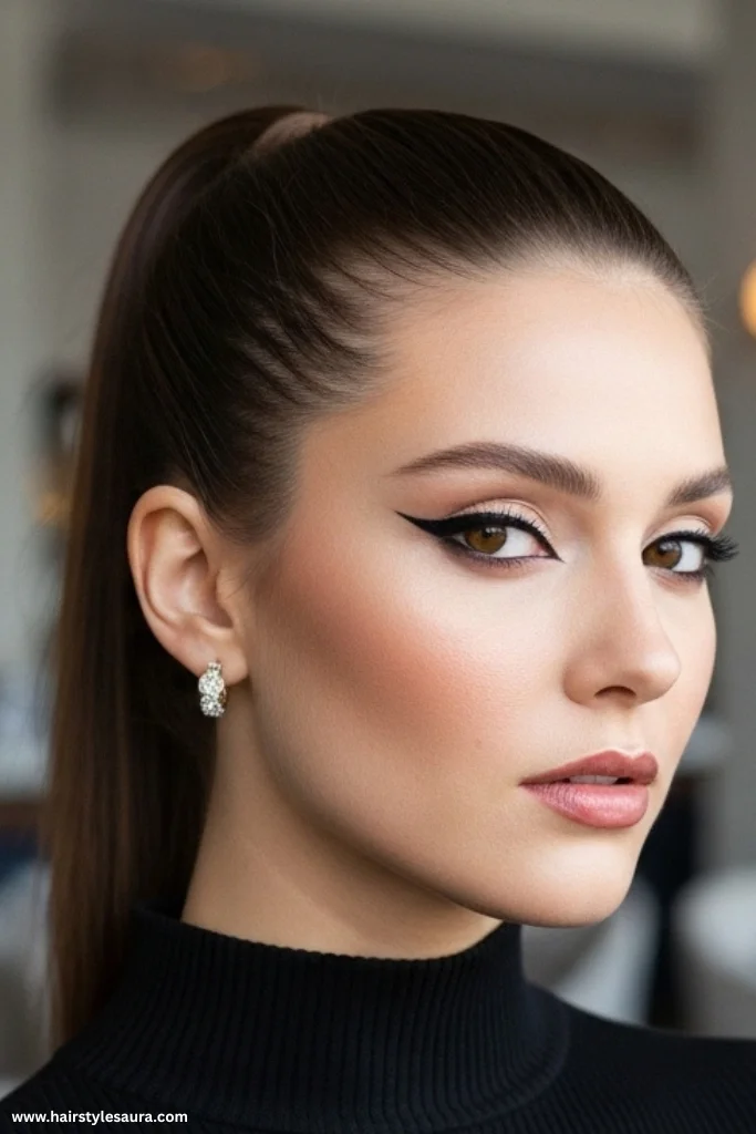 12 Flirtatious Valentines Hairstyles Ideas to Make Hearts Skip a Beat 8 Sleek High Ponytail