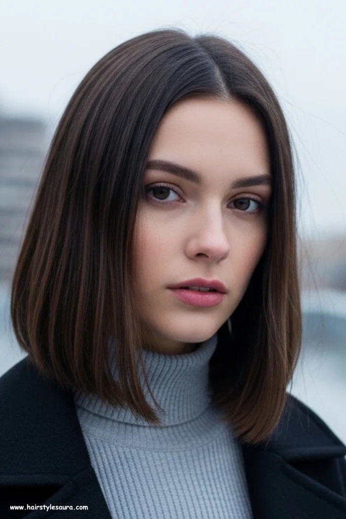 12 Stunning layered Haircuts Ideas for Straight Hairs 8 Sleek layered Lob (Long Bob)