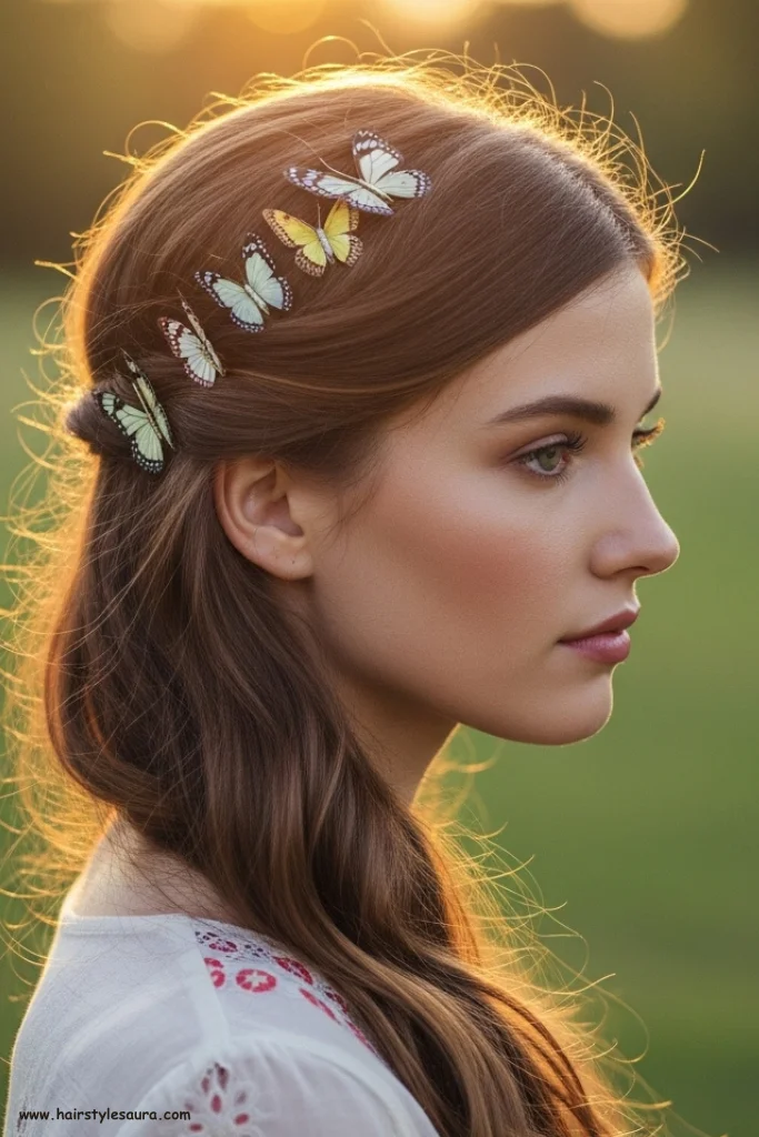 13 Best 90s Butterfly Clip Hairstyle Ideas That Are Making a Comeback 9 Chunky Twist-Backs
