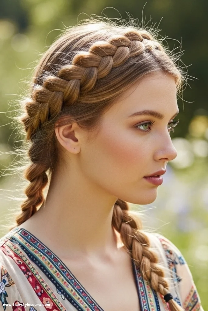 12 80s Hairstyles Crimped Hair Looks That Still Slay Today 9 Crimped Crown Braid