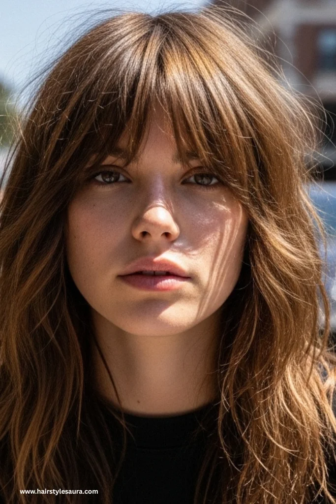 12 Trendy Shag Cut Ideas for Long Hair That Add Volume and Vibes 9 Long Shag with Shaggy Fringe