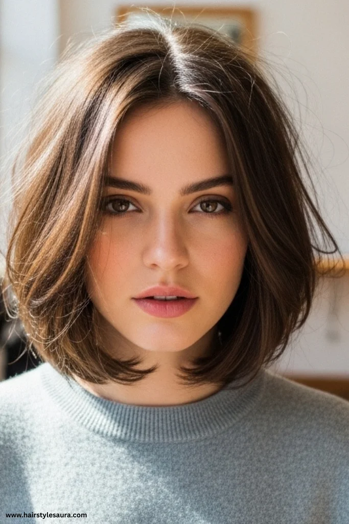 13 Feather Layered Haircuts Ideas for Women 9 Medium Feathered Lob